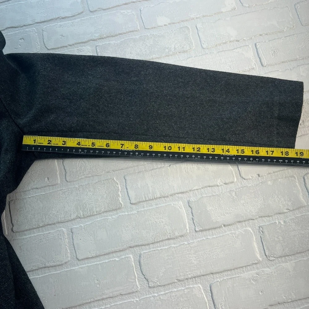 Banana Republic Overcoat Mens XL‎ Gray Top Coat Hidden Buttons Preppy Office